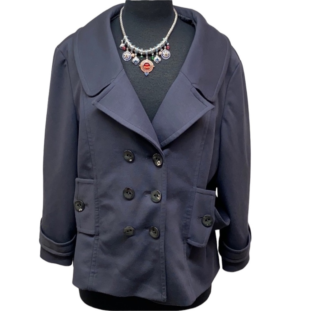 Sandro Double Breasted Blue Jacket - image 1